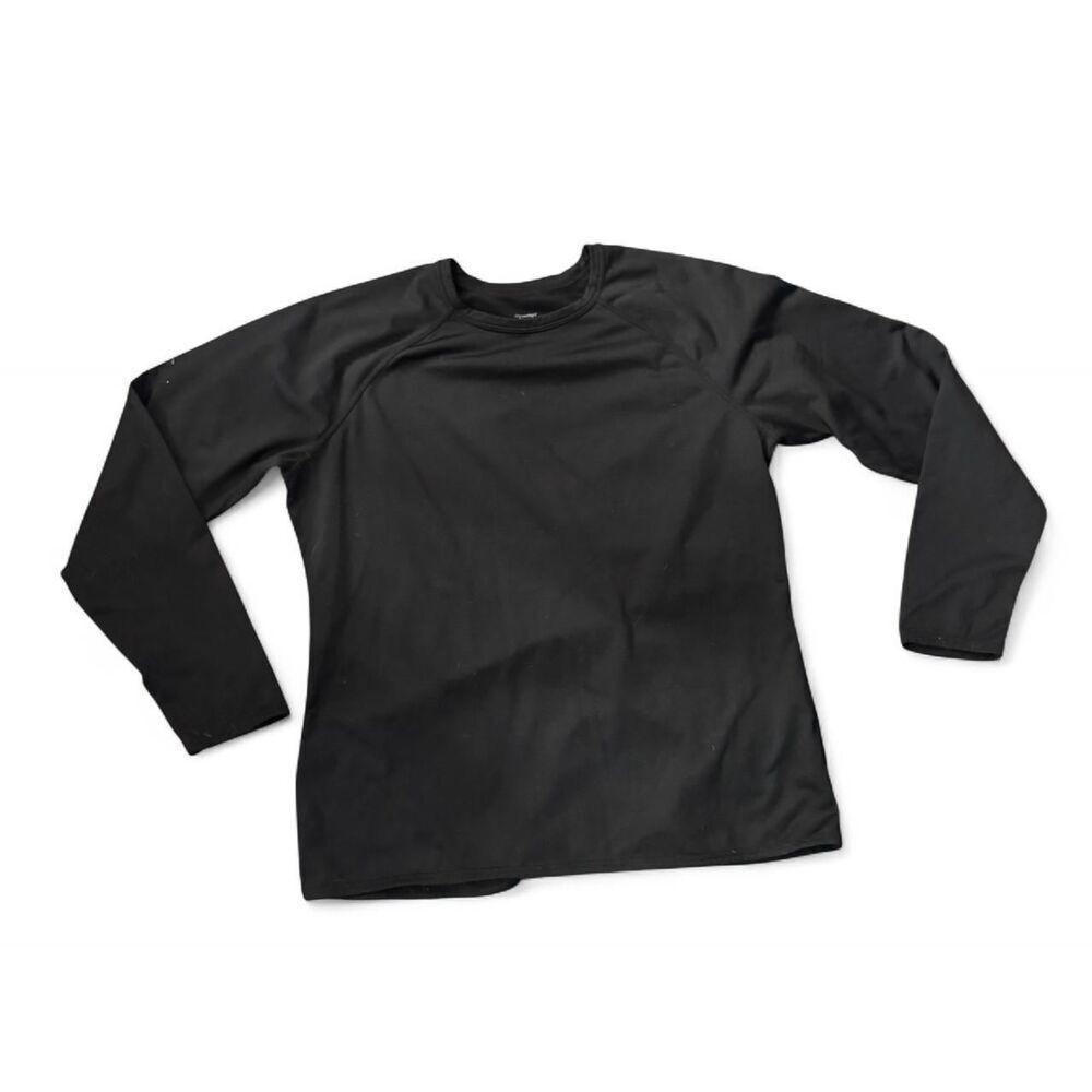 Cuddl Duds ClimateRight Black Base Layer Long Sleeve Top Women’s XL Plush Warmth
